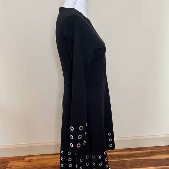 NWT MICHAEL Michael Kors Grommet Black Dress Size Medium - Picture 5 of 10